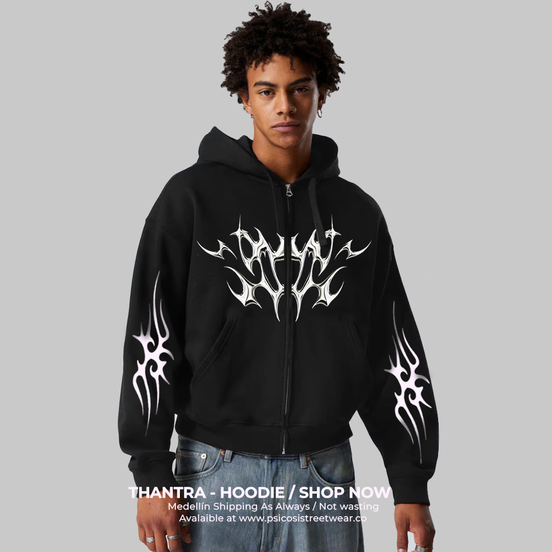 THANTRA - HOODIE CREMALLERA