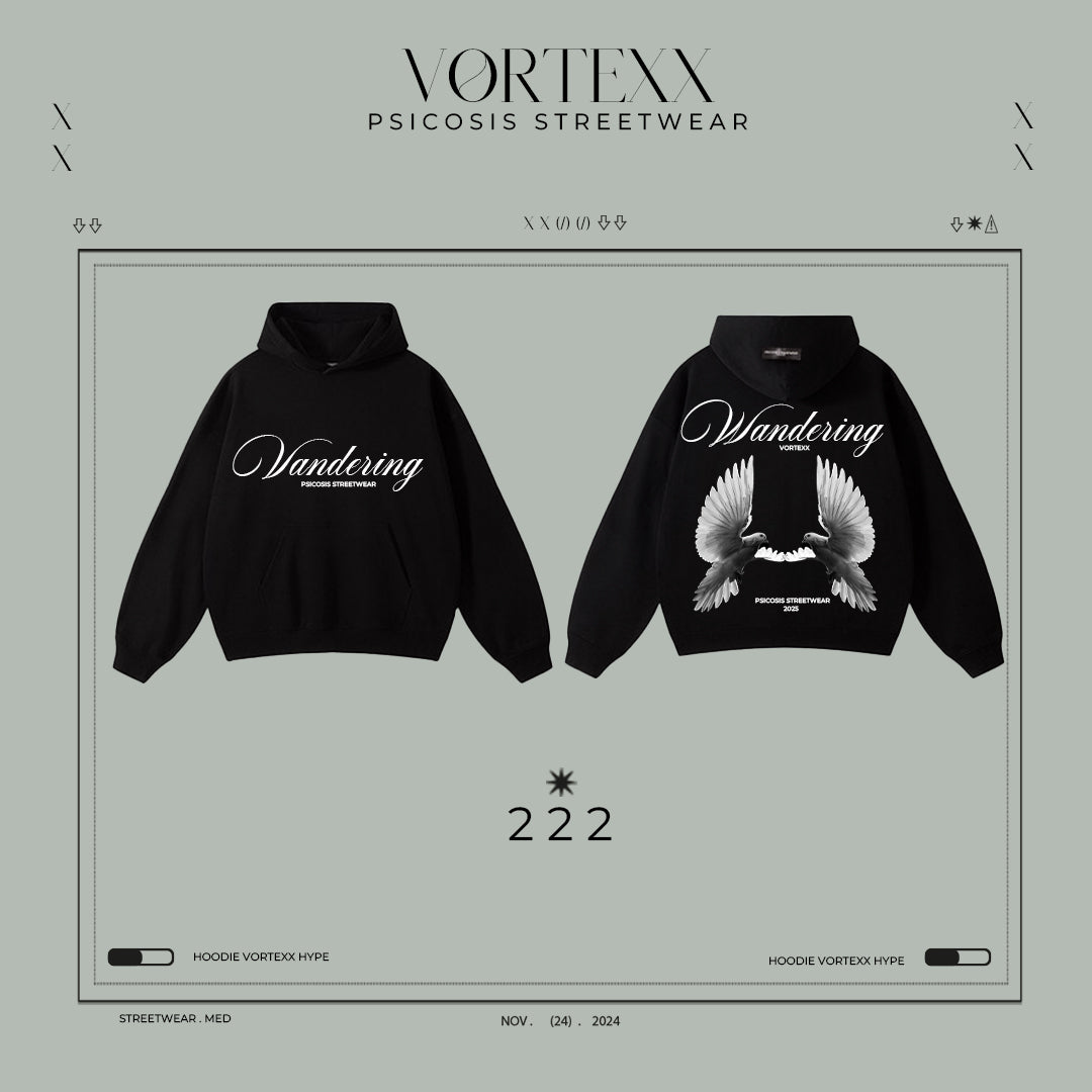 WANDERING - HOODIE BLACK