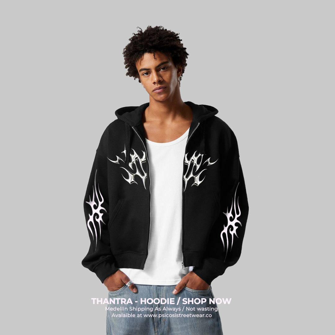 THANTRA - HOODIE CREMALLERA