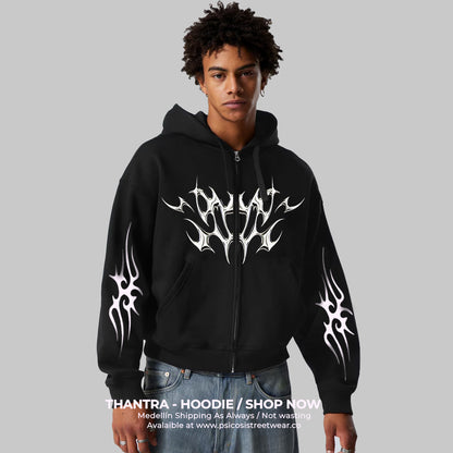 THANTRA - HOODIE CREMALLERA