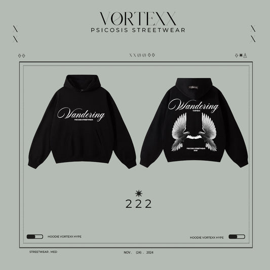 WANDERING - HOODIE BLACK