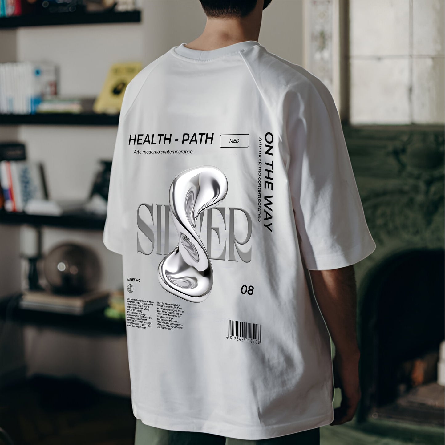 SILVER - T SHIRT WHITE