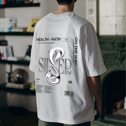 SILVER - T SHIRT WHITE