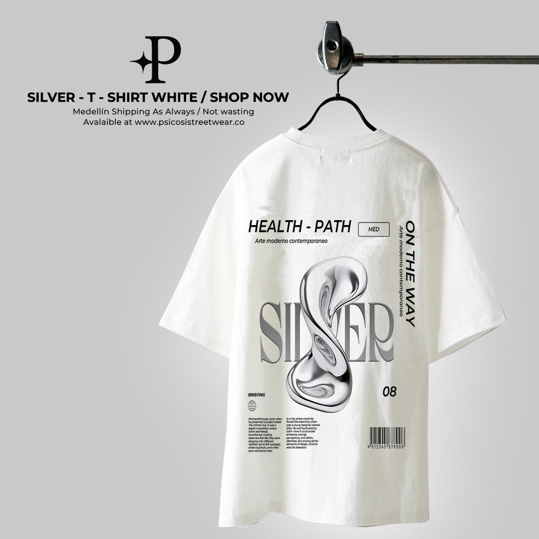 SILVER - T SHIRT WHITE