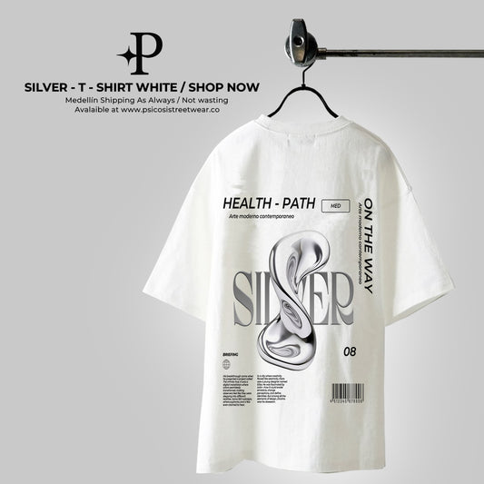 SILVER - T SHIRT WHITE