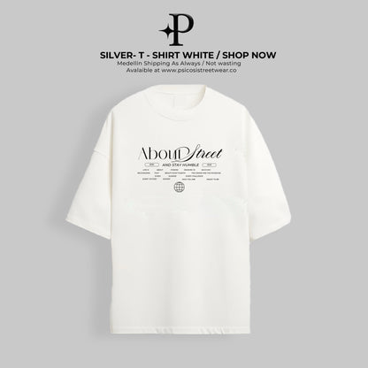 SILVER - T SHIRT WHITE